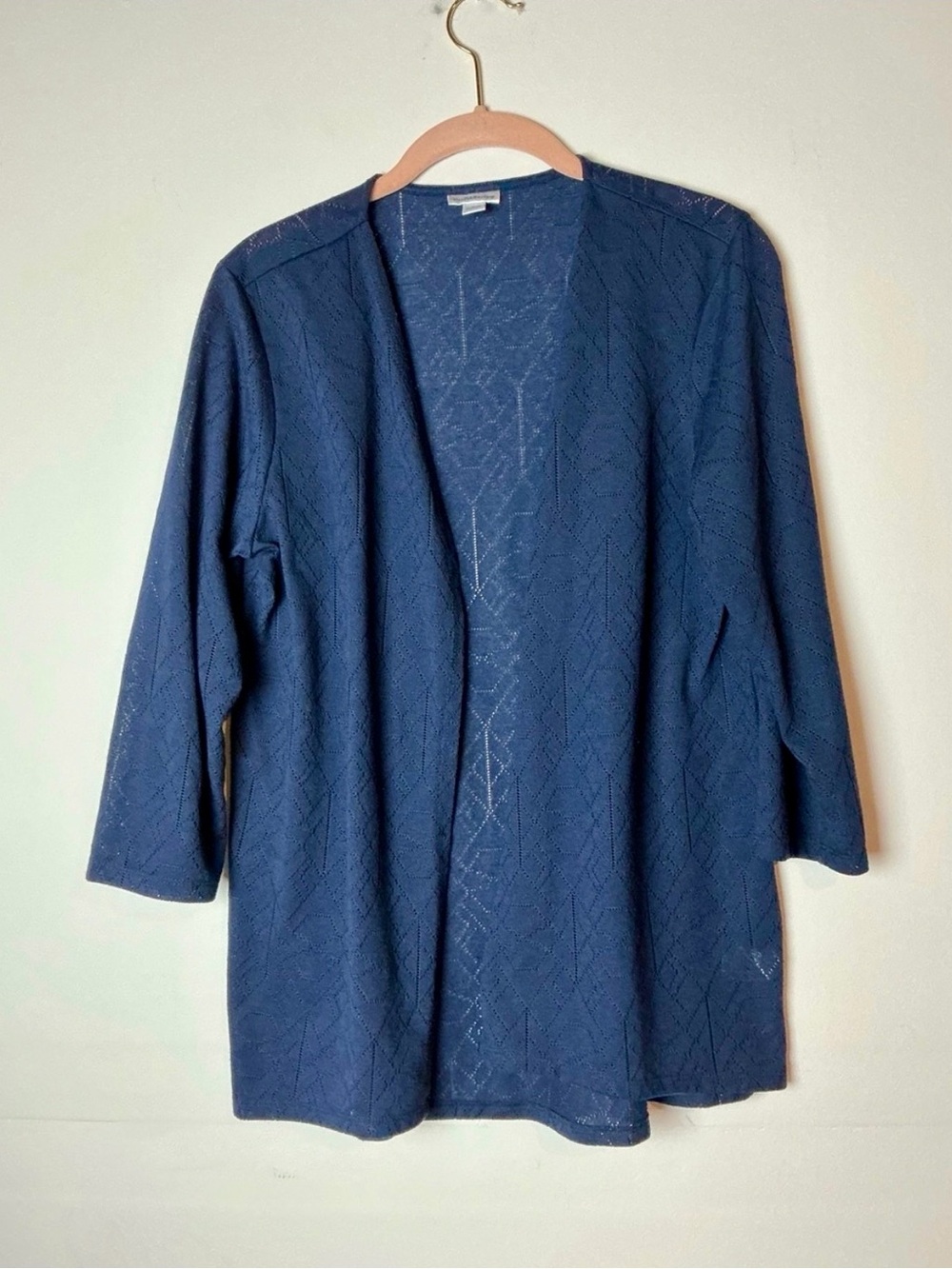 croft & barrow Navy Open-Front Lightweight Cardigan